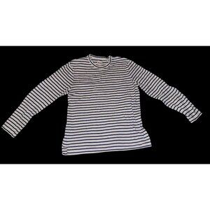 Todd Snyder 100% Cotton Nautical Stripe Long Sleeve Shirt Navy White Men's M